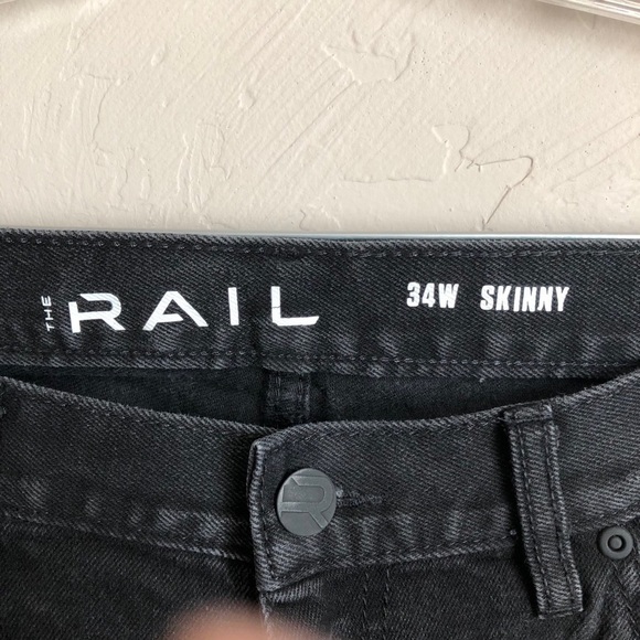 The Rail Mens Black Skinny Denim Jeans - Picture 7 of 12